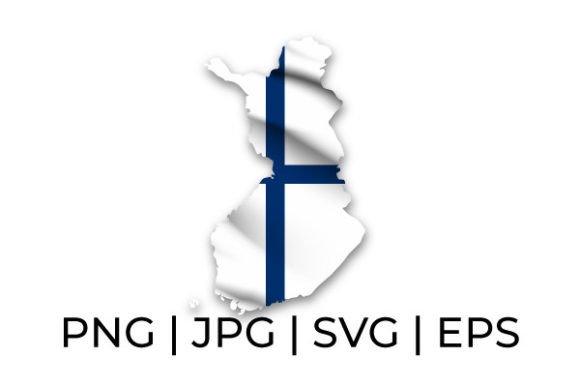 Download The Finland Waving Flag and Map Graphics - Premium Resources