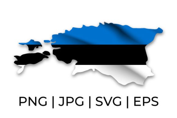 Download The Estonia Waving Flag and Map Graphics - Premium Bundle
