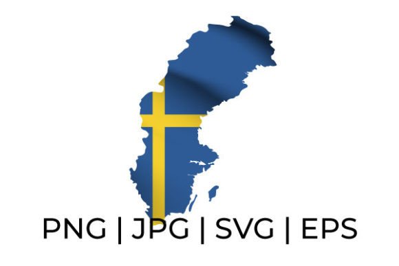 Download Sweden Waving Flag and Map Graphics - Map graphics Collection