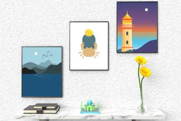 Download Printable Sea Wall Art Set of 3 Prints - Wall art set of 3 Collection