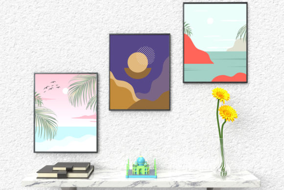 Download Bohemian Sea Wall Art Set of 3 Prints - Wall art set of 3 Collection