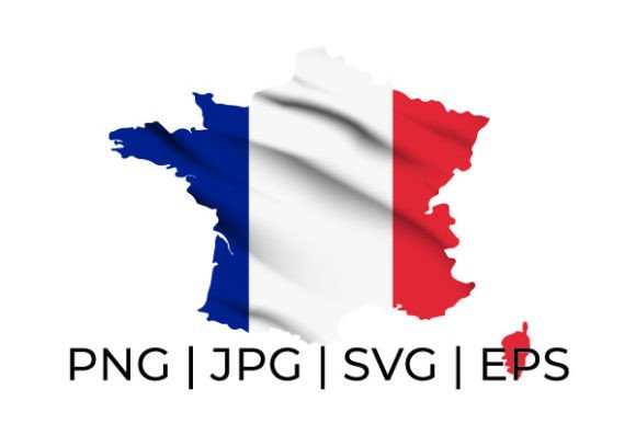 Download France Waving Flag and Map Graphics - Map graphics Collection